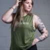 @theGym Ladies Tank Vest - Military Green