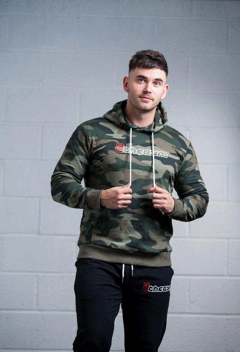 @theGym Classic Hoodie - Green-Camo - Image 9