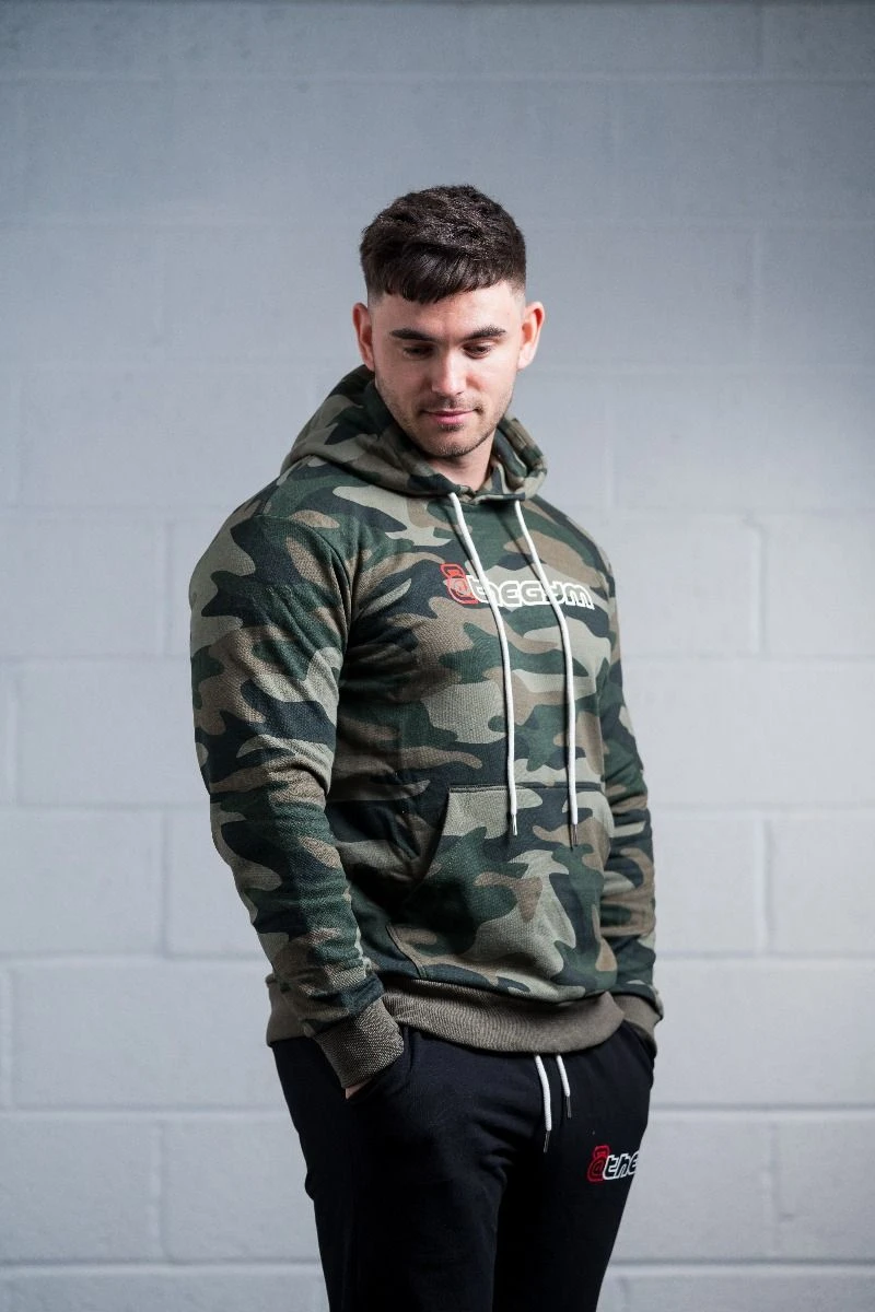 @theGym Classic Hoodie - Green-Camo - Image 13