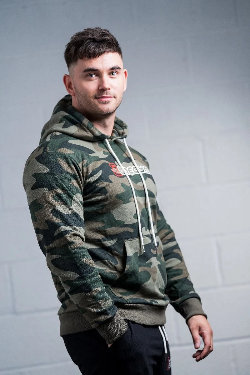 @theGym Classic Hoodie - Green-Camo - Image 15