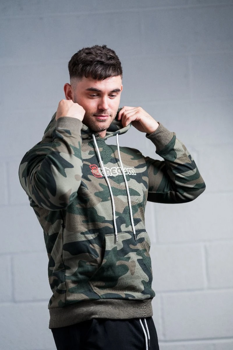 @theGym Classic Hoodie - Green-Camo - Image 19