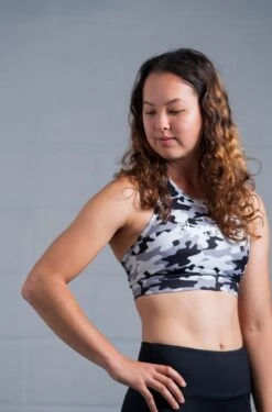 @theGym Grey-Camo Sports Bra