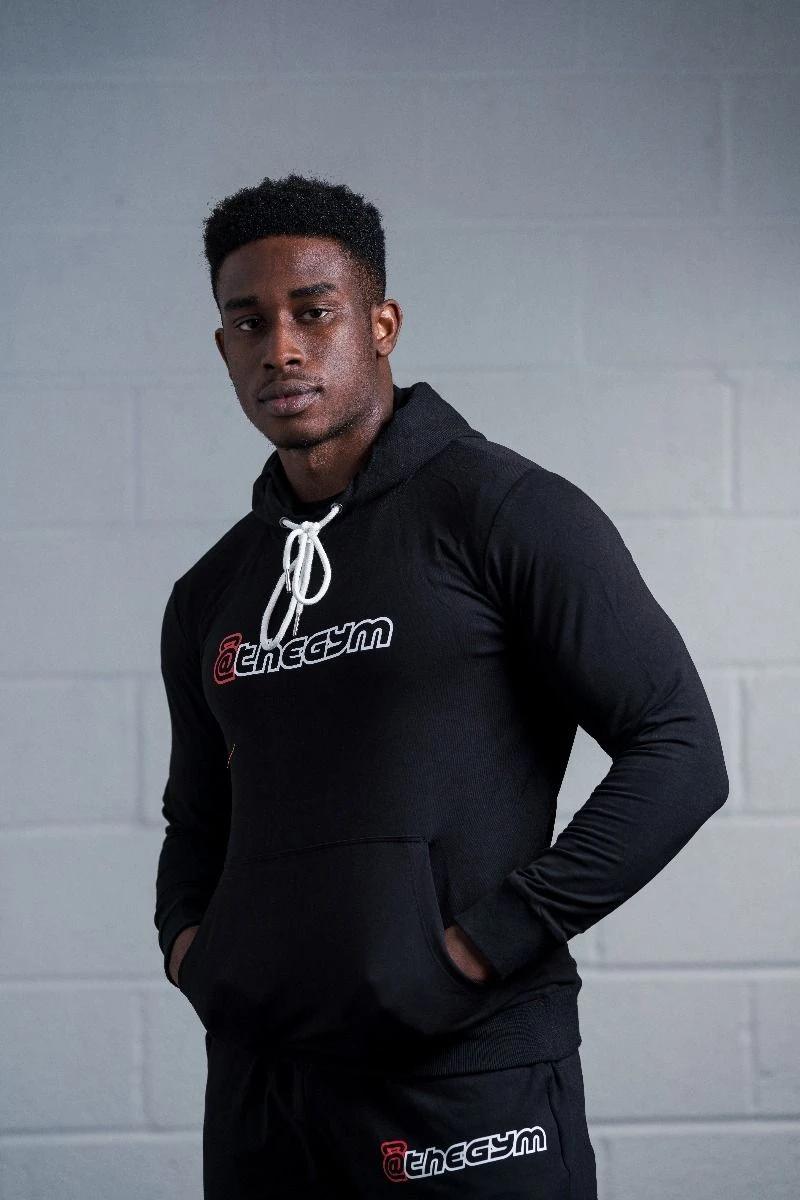 @theGym Unisex Lightweight Classic Hoodie - Black - Image 9