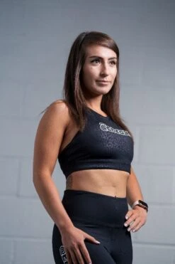 @theGym Black-Leopard Sports Bra