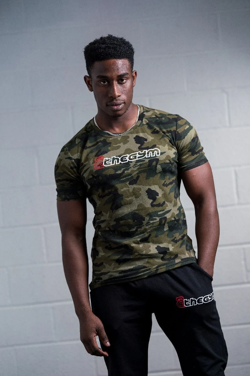 @theGym Unisex Classic T-Shirt - Green-Camo - Image 4