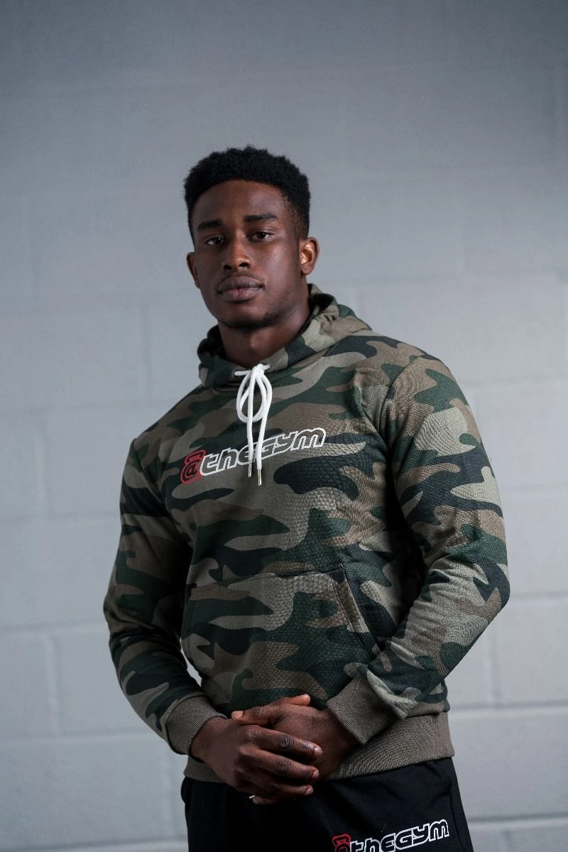 @theGym Classic Hoodie - Green-Camo - Image 5