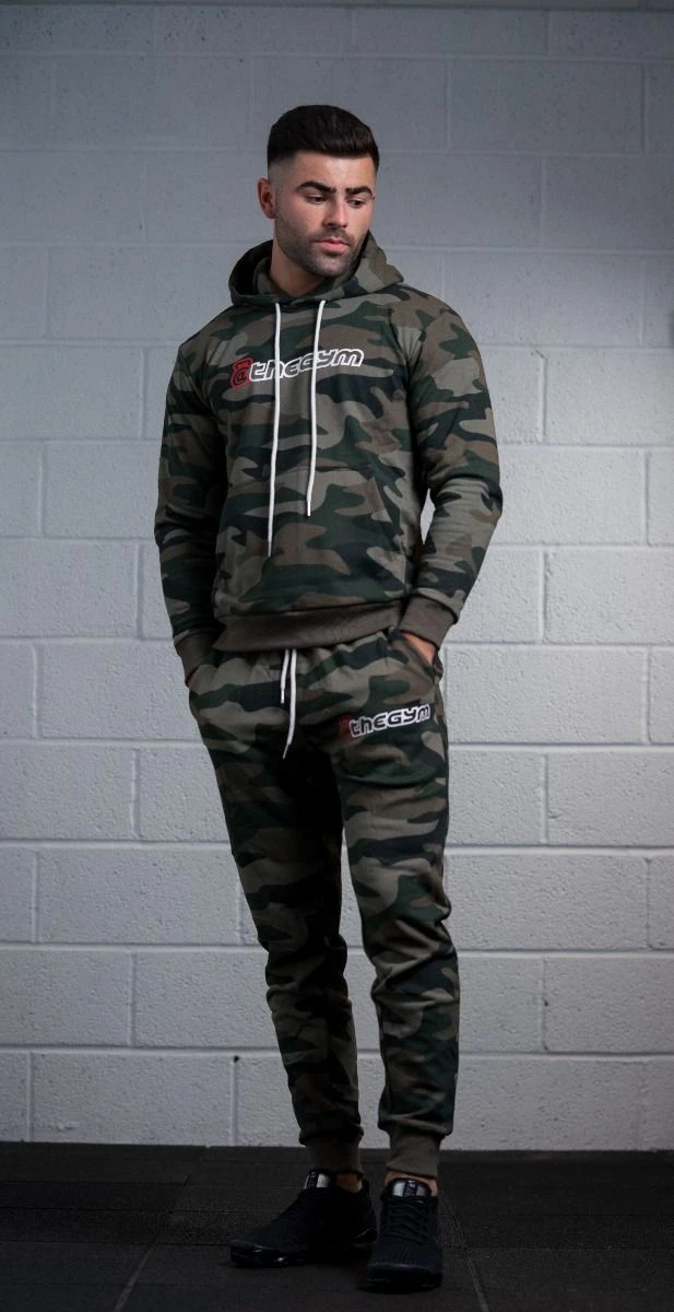 @theGym Classic Hoodie - Green-Camo - Image 3