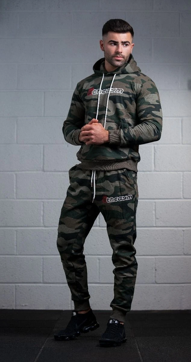 @theGym Classic Hoodie - Green-Camo - Image 6