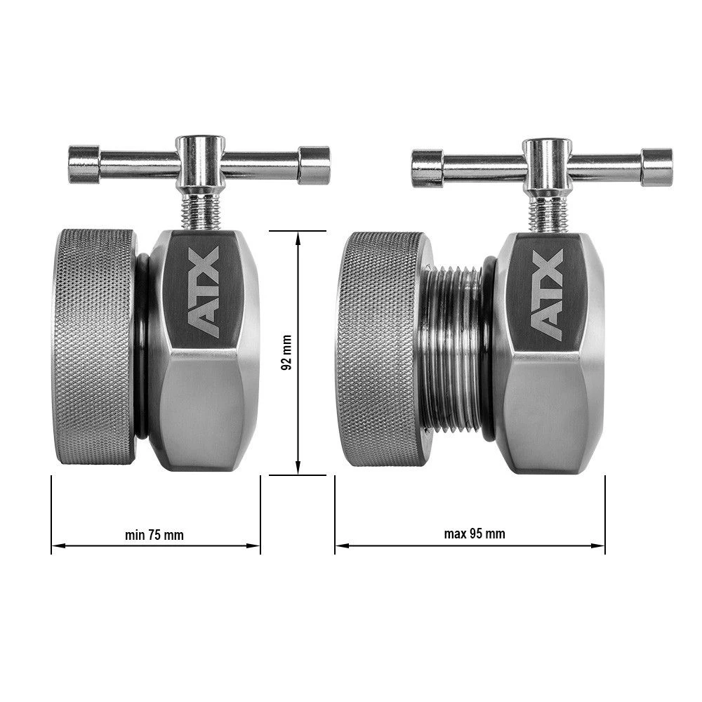 ATX Olympic Competition Weightlifting Collars (Pair) - Short Design - Image 2